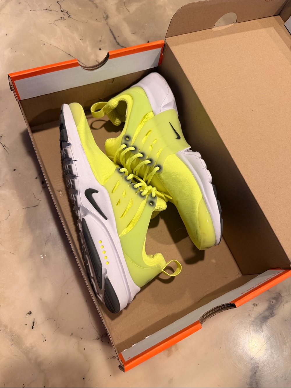 Nike Neon Yellow Mesh Athletic Sneakers
